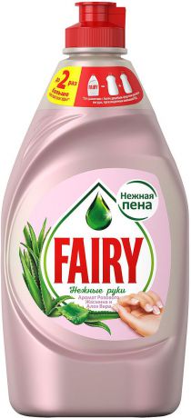 Средство для мытья посуды Fairy "Нежные руки. Розовый Жасмин и Алоэ Вера", 450 мл