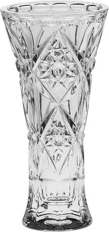 Ваза "Crystal Bohemia", цвет: прозрачный, высота 20 см