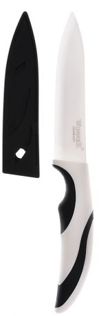 Нож универсальный "Winner", керамический, с чехлом, цвет: черный, длина лезвия 12,5 см