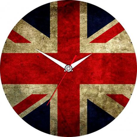 Часы настенные Эврика "Английский флаг", диаметр 28 см
