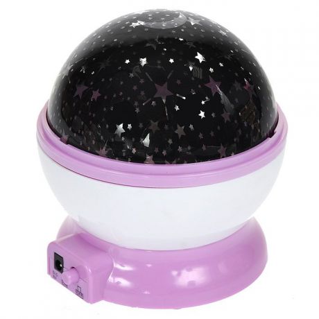 Ночник-проектор "Звездное небо", вращающийся, цвет: фиолетовый