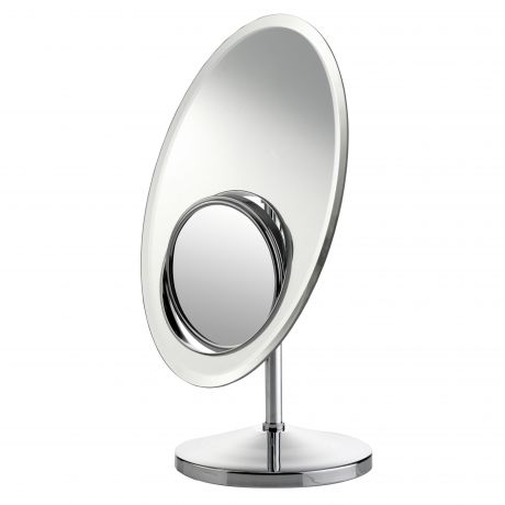 Зеркало косметическое "Axentia", настольное, со встроеным увеличительным зеркалом, 30 х 20 см