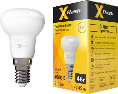 Лампа светодиодная X-Flash XF-E14-R39-4W-4000K-230V