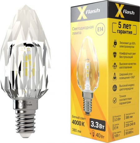 Лампа светодиодная X-Flash XF-E14-CC-3.3W-4000K-230V