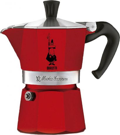 Кофеварка гейзерная Bialetti "Moka Express Rossa", цвет: красный, на 6 чашек