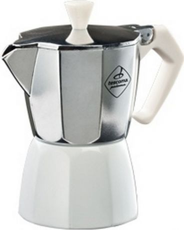 Кофеварка гейзерная Tescoma "Paloma Colore", на 3 чашки, цвет: белый, серебристый