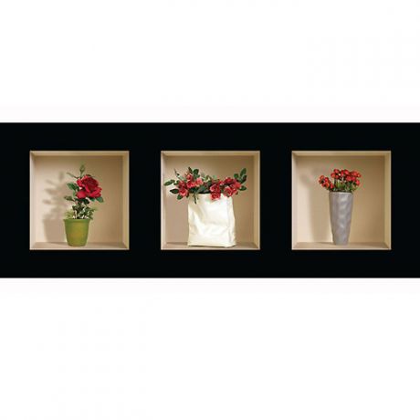 Украшение для стен и предметов интерьера с 3D эффектом "Букеты роз"