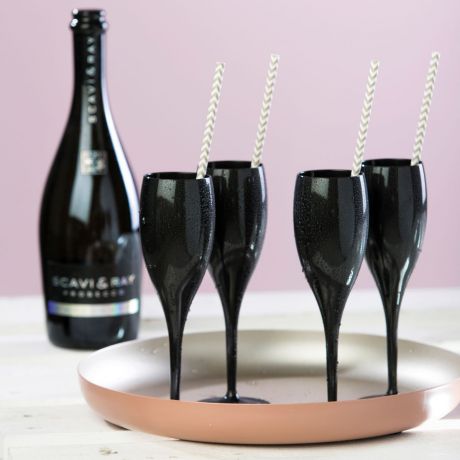 Набор бокалов для шампанского Koziol Superglas Cheers No. 1, зеленый, 100 мл, 4 шт