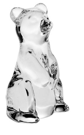 Фигурка декоративная Crystal Bohemia "Медведь", высота 6,8 см