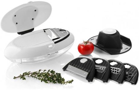 Овощерезка овальная Walmer Home Chef, W30016008, белый, черный, 8 предметов