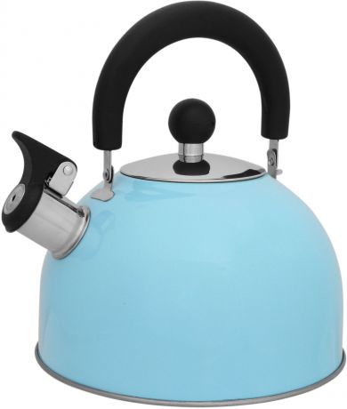 Чайник Mallony MAL-039-A, со свистком, цвет: голубой, 2,5 л