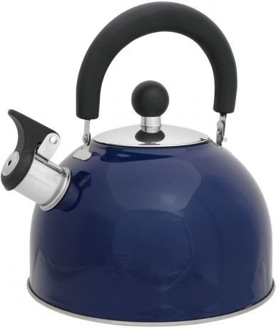 Чайник Mallony MAL-039-B, со свистком, цвет: синий, 2,5 л