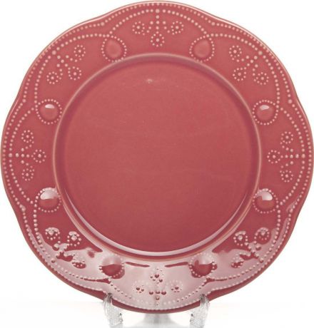 Тарелка Kutahya Porselen Fulya, розовый, диаметр 27,5 см