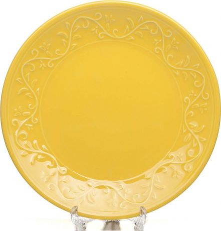 Тарелка Kutahya Porselen IVY, желтый, диаметр 26 см
