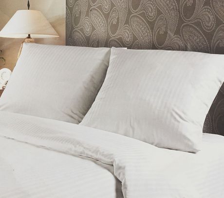 Комплект постельного белья Verossa Stripe "Роял", 2-спальное, 147472_ КПБ VRT 2022 00бел, белый, наволочки 70х70