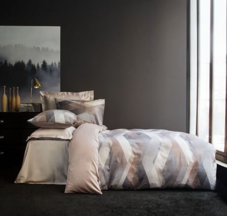 Комплект белья Issimo Home Helix, 1,5-спальный, наволочки 50x70, цвет: коричневый