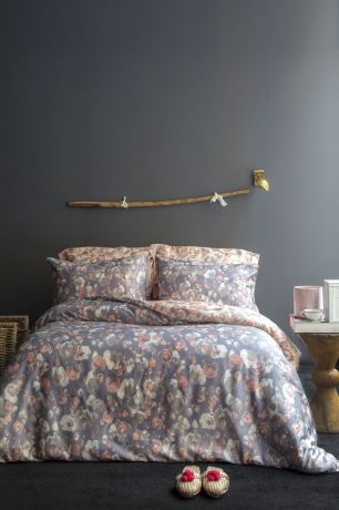 Комплект белья Issimo Home Misha, 1,5-спальный, наволочки 50x70, цвет: серый