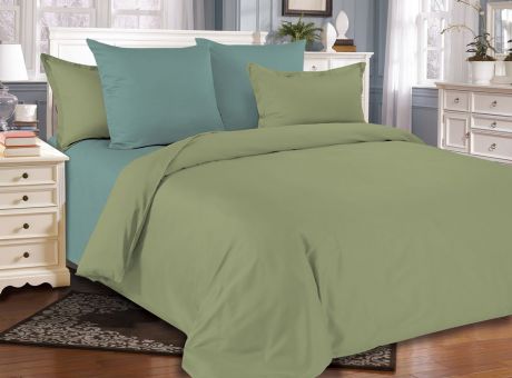 Комплект белья Amore Mio Emerald, 1,5-спальный, наволочки 70x70