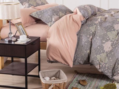 Комплект постельного белья Cleo Satin Lux "Мозаика", 1,5-спальный, 15/371-SL, разноцветный, наволочки 70x70