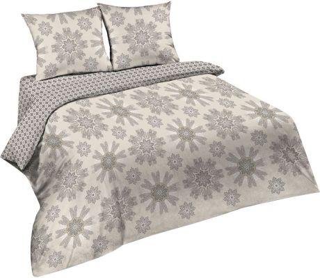 Комплект постельного белья Павлина "Простые вещи", 2-х спальный, наволочки 70x70, цвет: серый