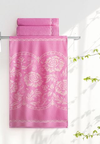 Полотенце банное Aquarelle "Розы 5" 731115, розовый, 50 х 90 см
