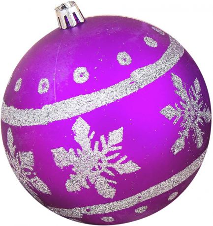 Набор елочных шаров "Парад снежинок", цвет: фиолетовый, диаметр 10 см, 2 шт