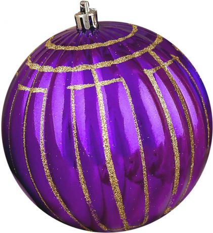 Набор елочных шаров "Иллюзия", цвет: фиолетовый, диаметр 10 см, 2 шт. 3276626