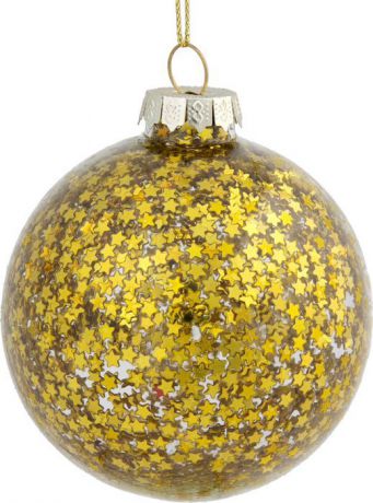 Новогоднее подвесное украшение Magic Time "Шар", цвет: золотой, 8 см