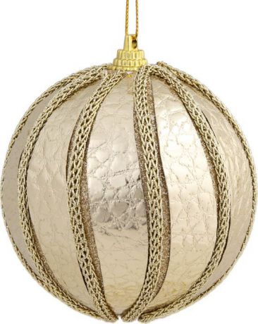 Новогоднее подвесное украшение Magic Time "Ярко-золотой шар", 8 см