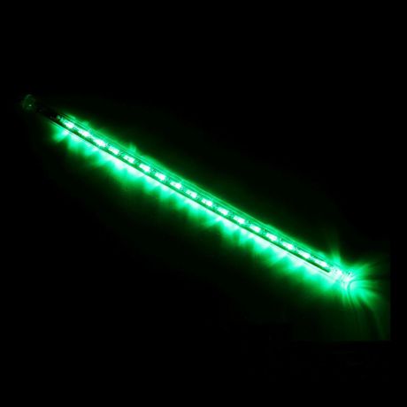 Светодиодная сосулька Luazon "Тающая", длина 0,3 м, диаметр 2 см, LED 18 ламп, 220V, цвет: зеленый