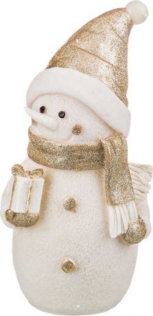 Фигурка праздничная Lefard "Снеговик", с подсветкой, высота 36 см. 174371