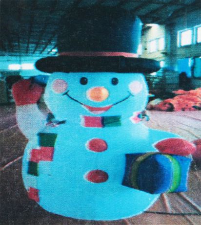 Композиция праздничная Cadena "Снеговик надувной", с подсветкой, 2 м