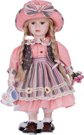 Кукла декоративная Lefard, 346-220, розовый, высота 42 см
