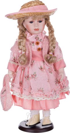 Кукла декоративная Lefard, 346-219, розовый, высота 42 см