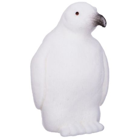 Фигурка декоративная Lefard "Пингвин белый велюр", 866-109, белый, 10 х 9 х 15 см