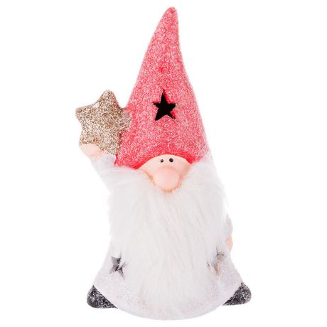 Фигурка декоративная Lefard "Дед Мороз", 100-495, белый, красный, 18 х 10 х 7 см