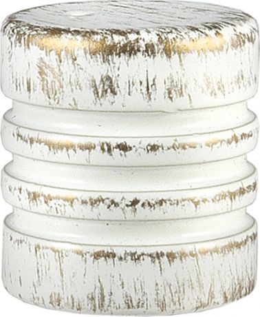 Наконечник для карниза Уют "Цилиндр-3" 17.21ТО.0395, белый, золото, диаметр 16 см, 2 шт
