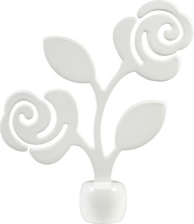 Наконечник для карниза Уют "Роза" 17.21ТО.5404, белый, диаметр 16 см, 2 шт
