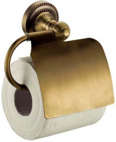 Держатель для туалетной бумаги Fixsen Antik, с крышкой, цвет: бронза. FX-61110