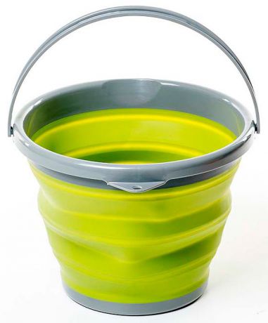 Ведро Tramp "Силиконовая посуда", складное, цвет: оливковый, 10 л. TRC-091