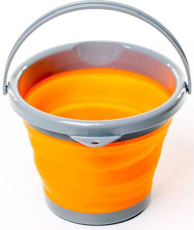Ведро Tramp "Силиконовая посуда", складное, цвет: оранжевый, 5 л. TRC-092