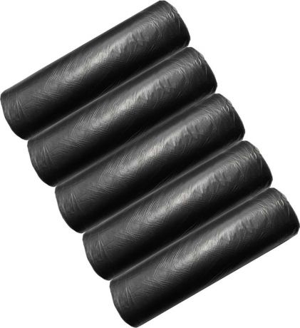 Мешки для мусора Dobb&Mopp, цвет: черный, 30 л, 5 рулонов по 25 шт