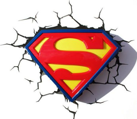 Настенный 3D светильник 3DLightFX DC Comics Superman Logo, 1CSC20002328