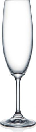 Набор бокалов для шампанского Bohemia Crystal "Лара", 220 мл, 6 шт