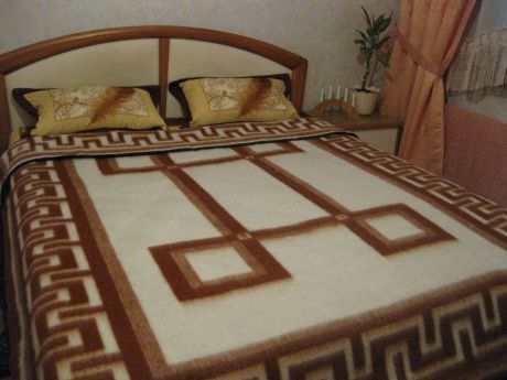 Одеяло Vladi "Греция", цвет: белый, терракотовый, 140 х 205 см