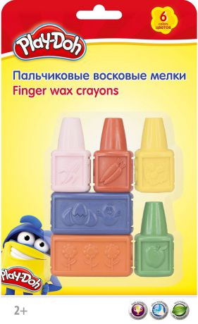 Play-Doh Набор восковых мелков пальчиковые 6 цветов PDEB-US1-CRB-SET