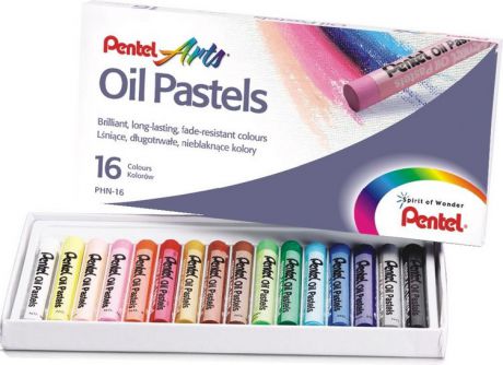 Пастель масляная Pentel "Oil Pastels", 16 цветов. PHN-16