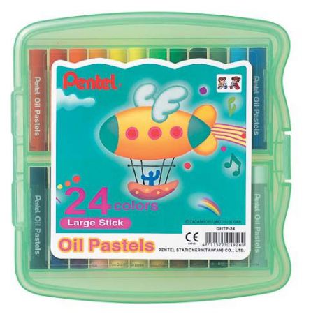Пастель масляная Pentel "Oil Pastels", в цветном боксе, 24 цвета