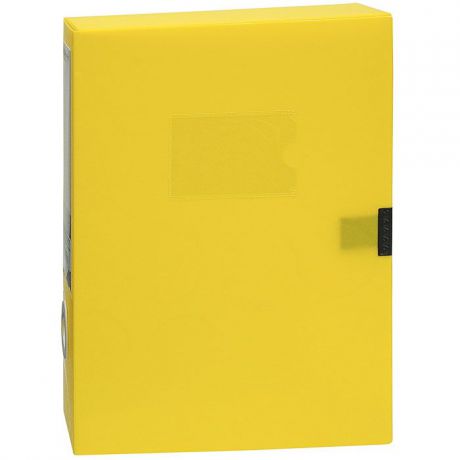 Короб для документов "Omega", на липучке, цвет: желтый