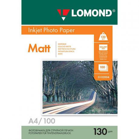 Lomond Photo 130/A4/100л бумага матовая двухсторонняя